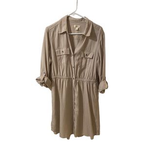 Style & Co. ✨Chambray Tan button down dress 👡👡